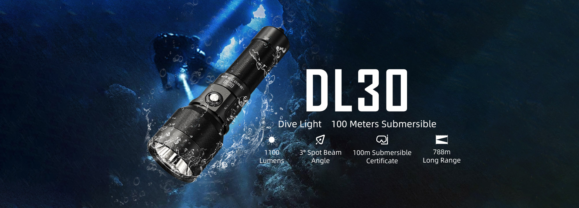 NITECORE D séria - Potápačské svetlá